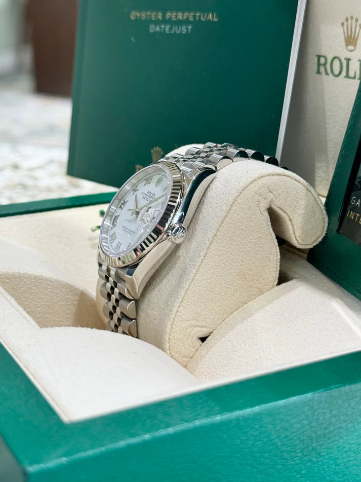 【1:1 Super Clone】  Datejust 36mm 126234 White Roman Dial Oyster Stainless Steel Mens