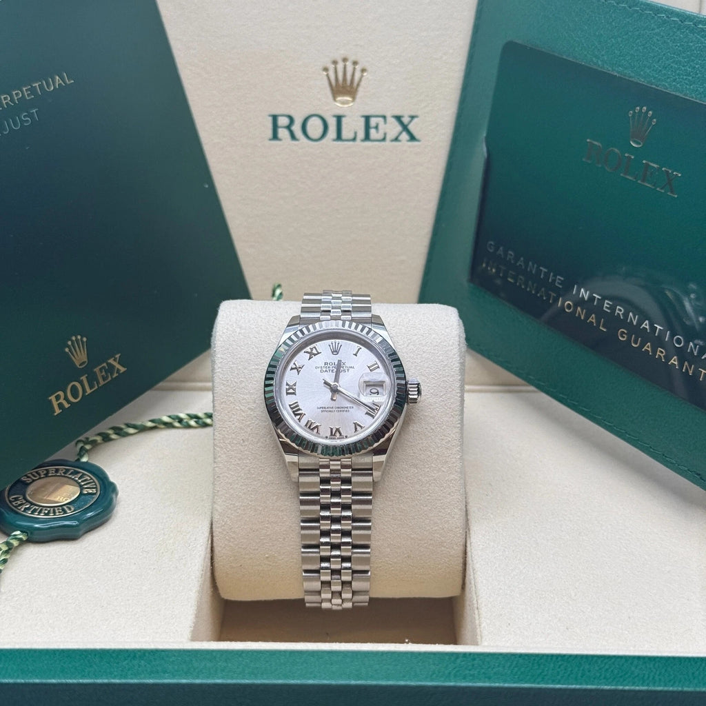 【1:1 Super Clone】 Lady-Datejust 28mm 279174 Silver Roman Dial Oyster Bracelet