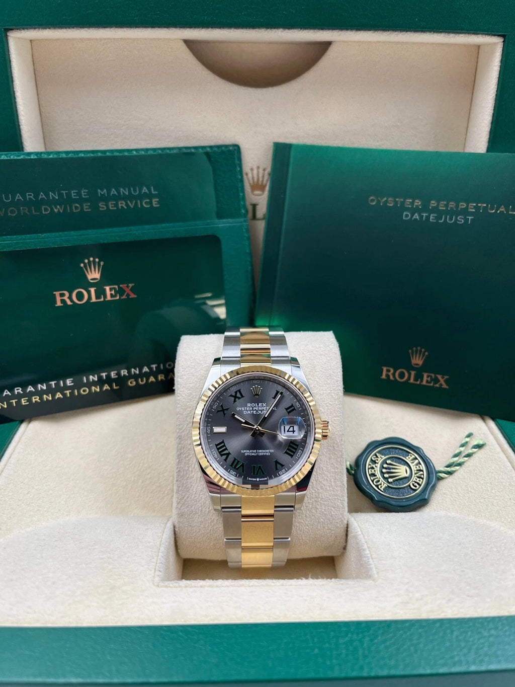 【1:1 Super Clone】  Datejust 36mm 126233 Wimbledon Slate Dial Oyster Bracelet Watch