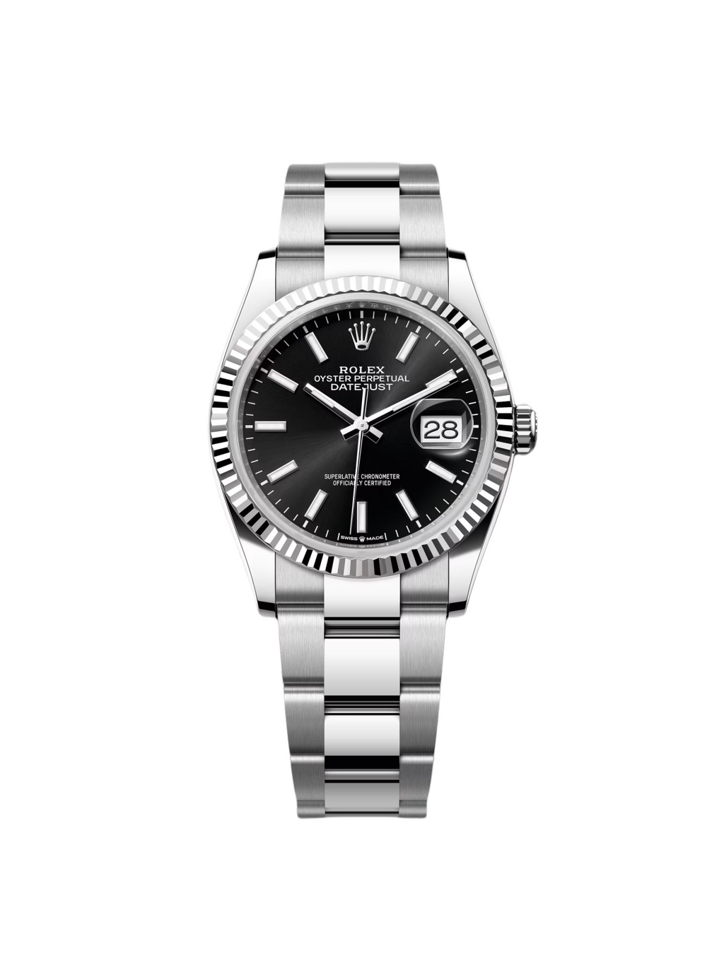【1:1 Super Clone】   Datejust 36mm 126234 Black Index Jubilee Stainless Steel Mens Watch