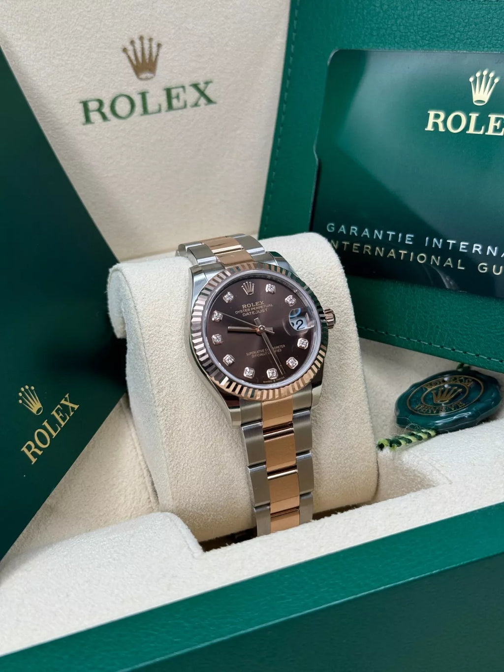 【1:1 Super Clone】 Datejust m278271-0027/0028 Chocolate 31mm Dial Oyster Bracelet Watch