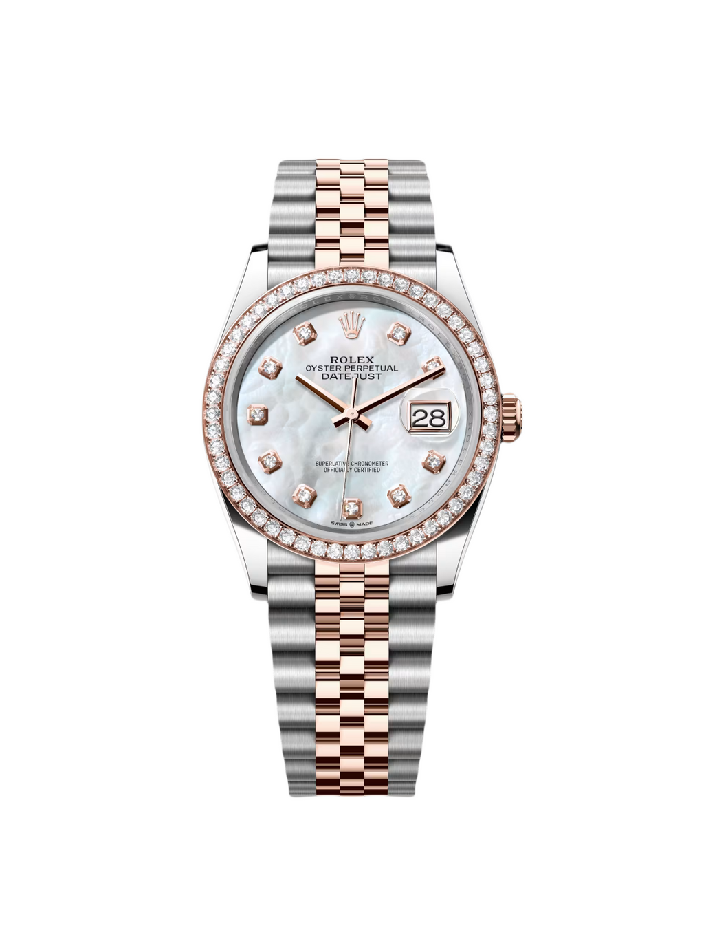 【1:1 Super Clone】  Datejust 36mm 126281 Mother-of-Pearl Dial Jubilee Bracelet