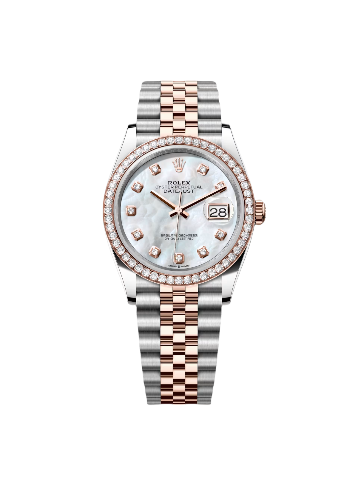 【1:1 Super Clone】  Datejust 36mm 126281 Mother-of-Pearl Dial Jubilee Bracelet