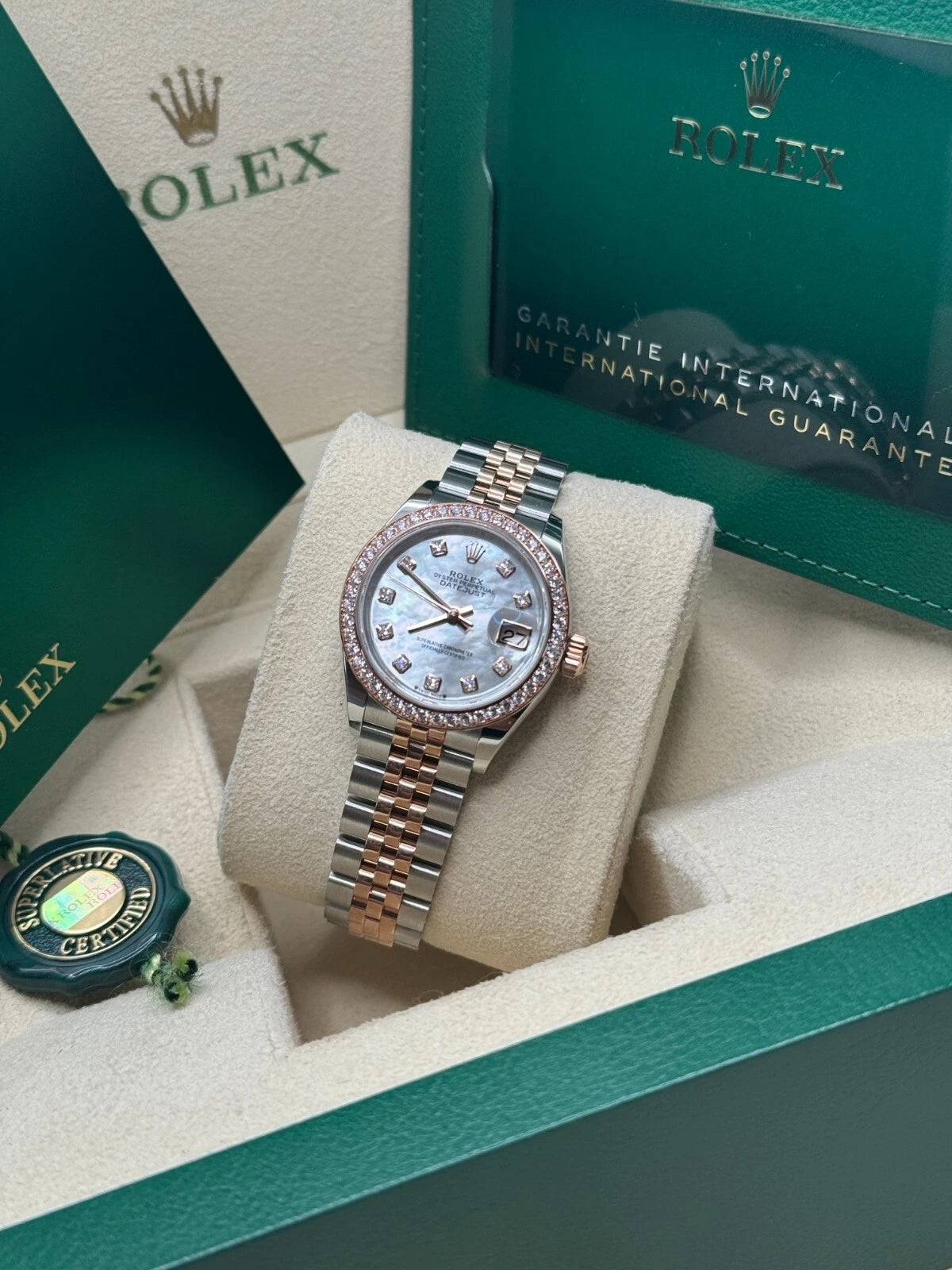 【1:1 Super Clone】 Lady-Datejust 28mm 279381RBR Mother-of-Pearl Diamond Dial Oyster Bracelet