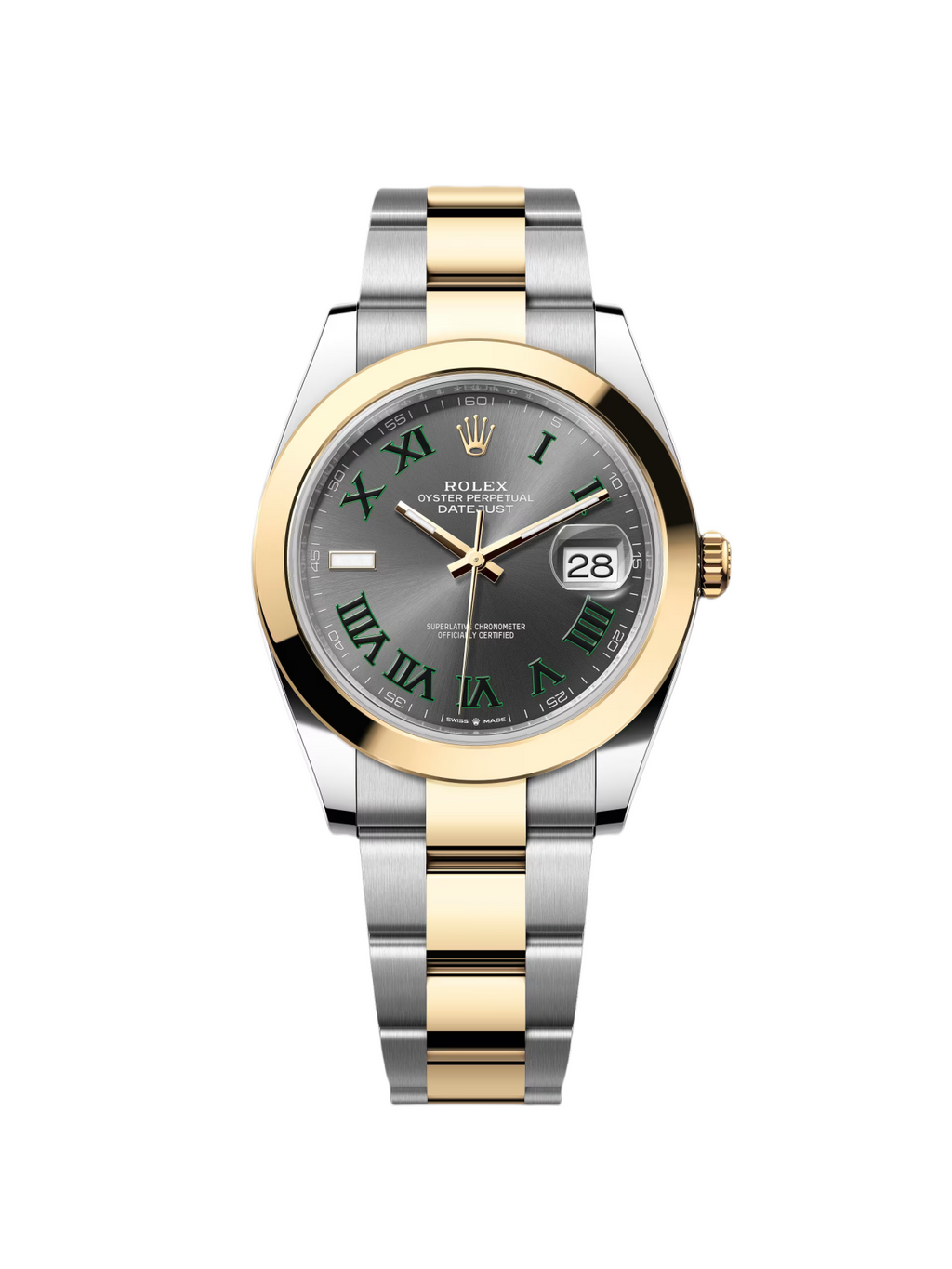 【1:1 Super Clone】 Datejust 41mm 126303 Slate Roman Oyster Steel and Yellow Gold Mens Watch