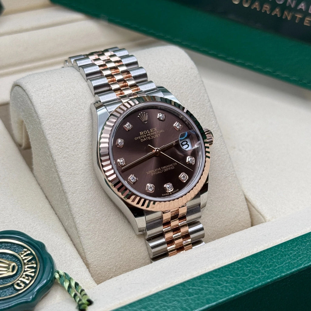 【1:1 Super Clone】 Datejust m278271-0027/0028 Chocolate 31mm Dial Oyster Bracelet Watch