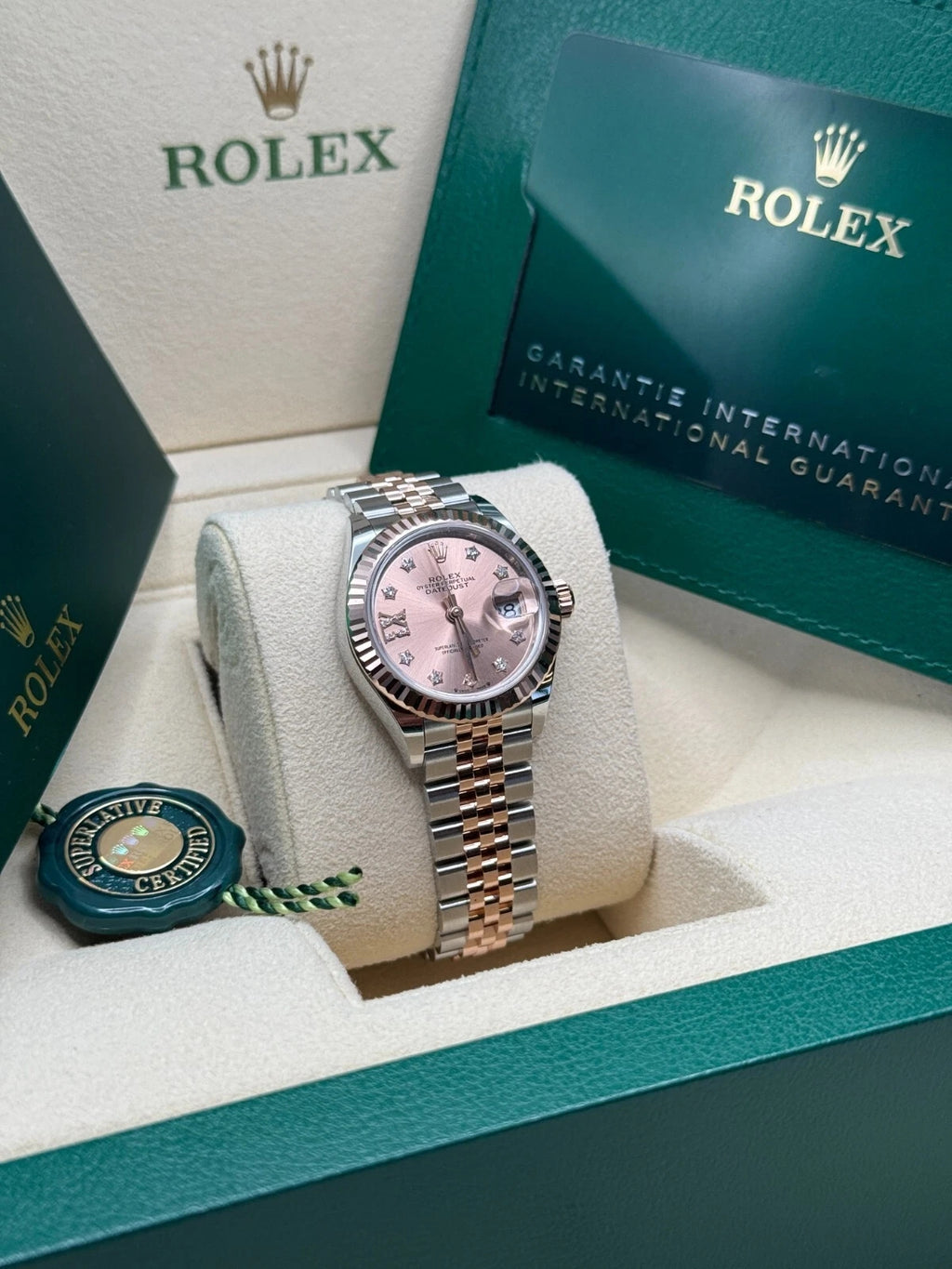 【1:1 Super Clone】 Lady-Datejust 28mm 279171 Rose-colour Diamond Set Oyster Stainless Steel and Rose Gold