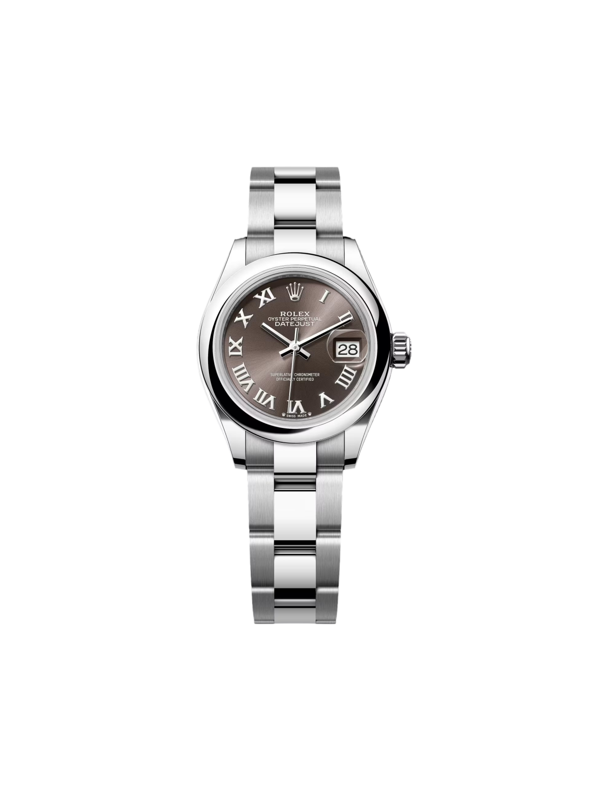 【1:1 Super Clone】 Lady-Datejust 28mm  m279160 Oyster Perpetual Dark Grey Dial Oyster Bracelet