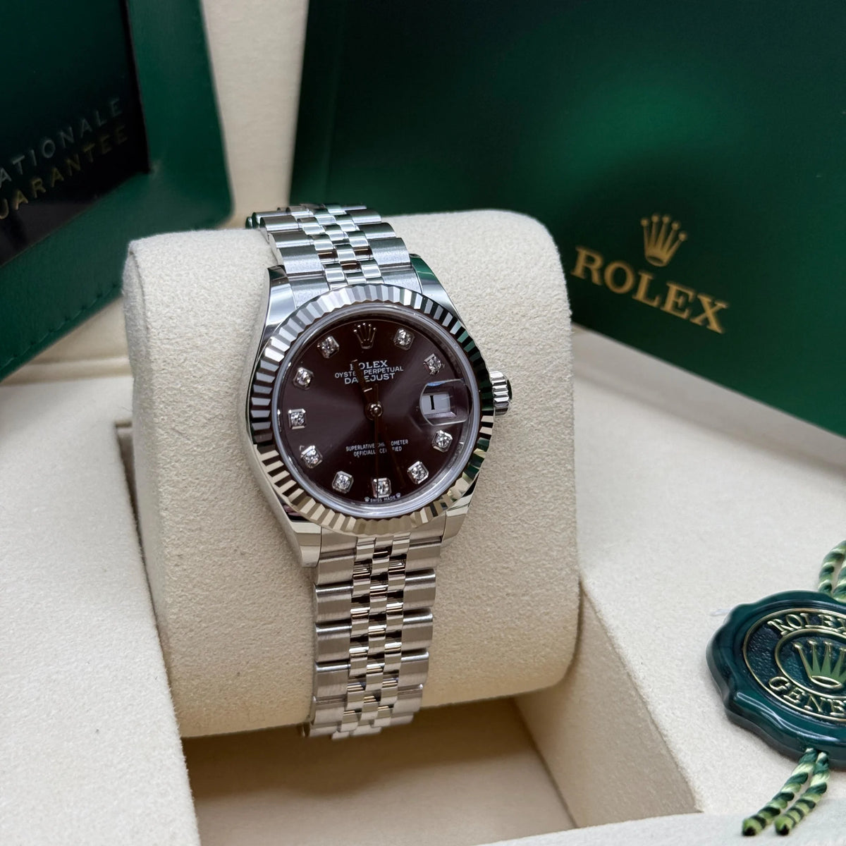 【1:1 Super Clone】 Lady-Datejust 28mm 279174 Dark Grey Diamond Dial Oyster Bracelet