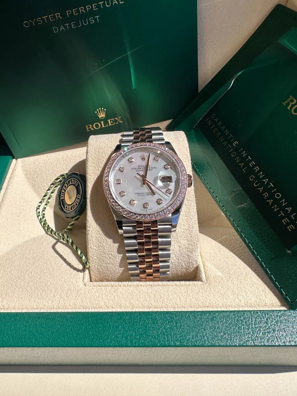 【1:1 Super Clone】  Datejust 36mm 126281 Mother-of-Pearl Dial Jubilee Bracelet