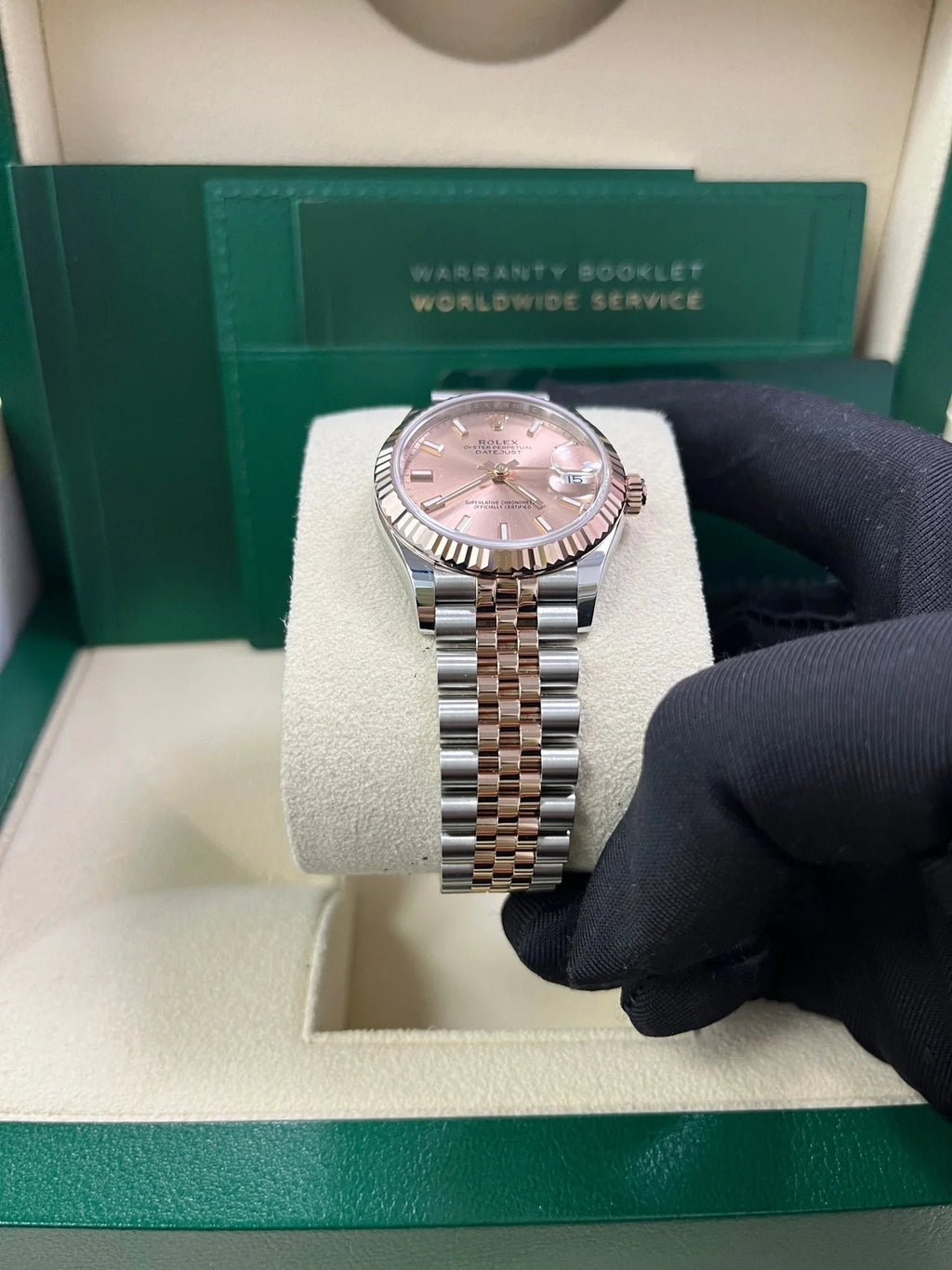 【1:1 Super Clone】 Lady-Datejust 28mm 279171 Sundust Index Oyster Stainless Steel and Rose Gold