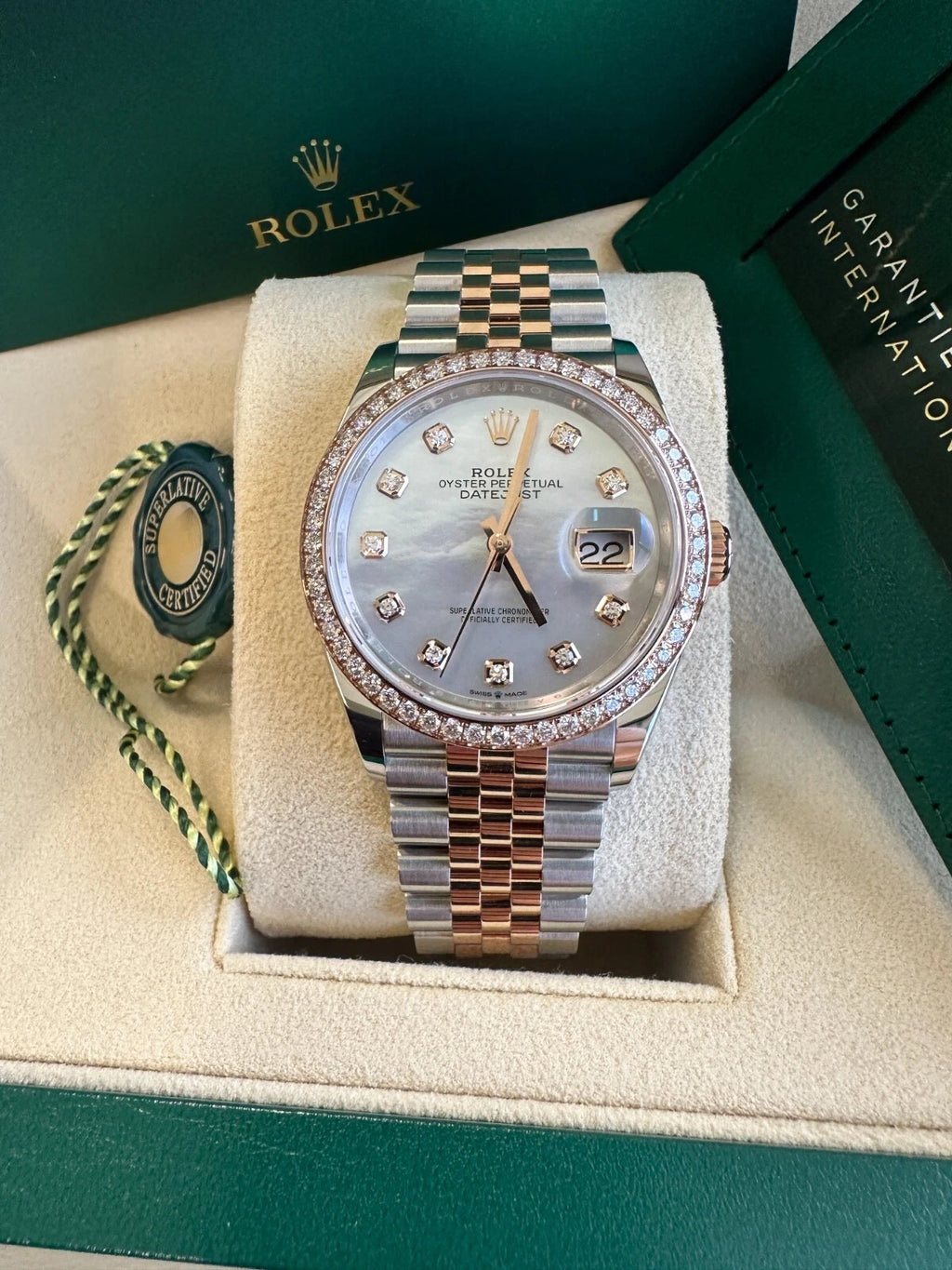 【1:1 Super Clone】  Datejust 36mm 126281 Mother-of-Pearl Dial Jubilee Bracelet
