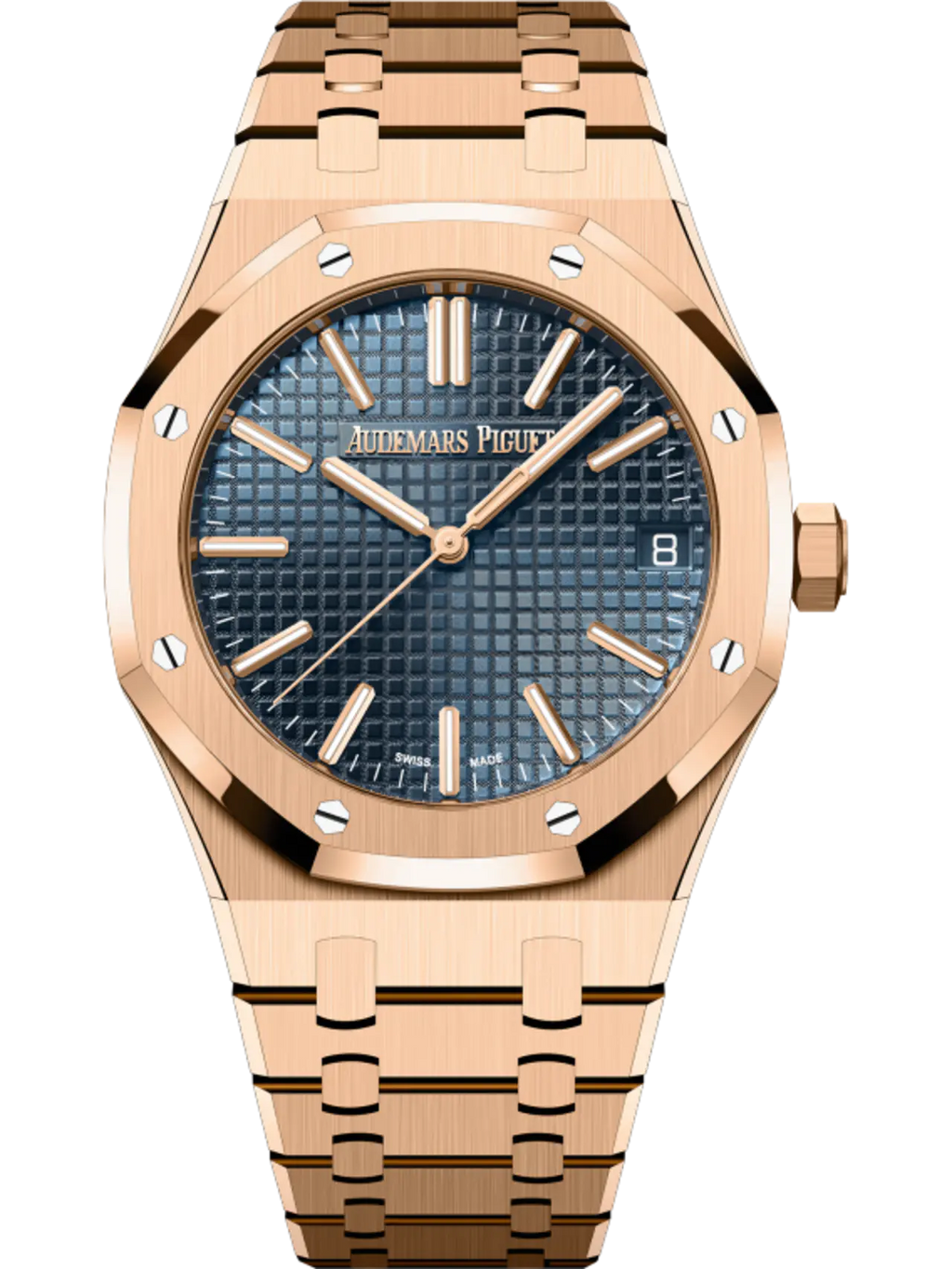 【1:1 Super Clone】A&P ROYAL OAK Pink Gold “Night Blue Cloud 50” Dial 41mm