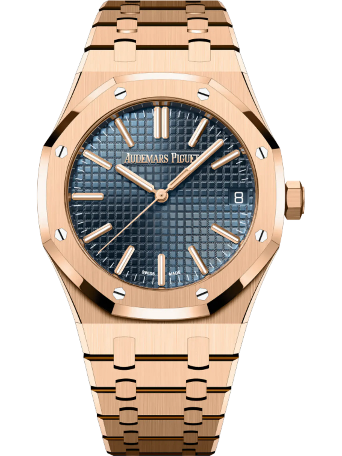 【1:1 Super Clone】A&P ROYAL OAK Pink Gold “Night Blue Cloud 50” Dial 41mm