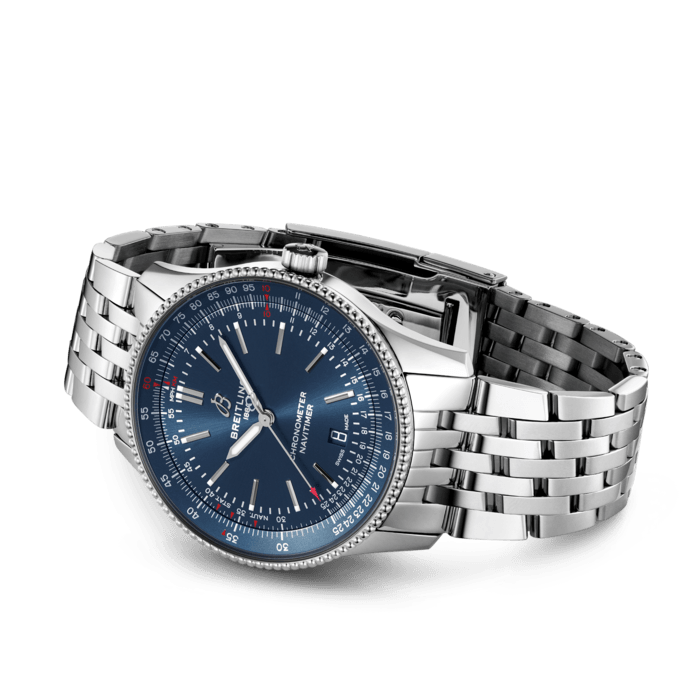【1:1 Super Clone】Breitling Navitimer Automatic 41mm Blue Dial Silver Steel Strap Men's Watch - A17326161C1A1