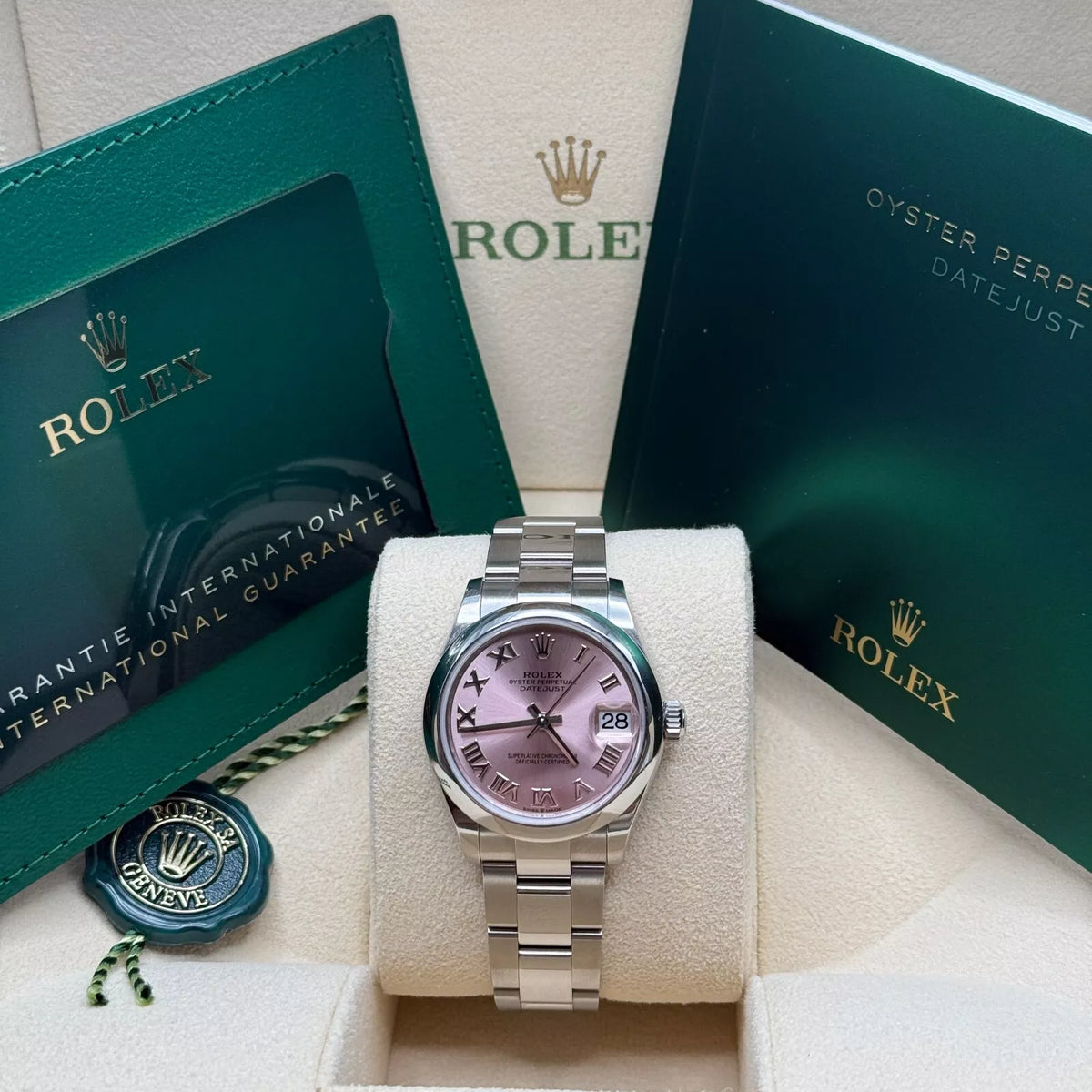 【1:1 Super Clone】 Datejust m278240-0013/0014 31mm Pink Roman Domed Bezel Oyster Oystersteel