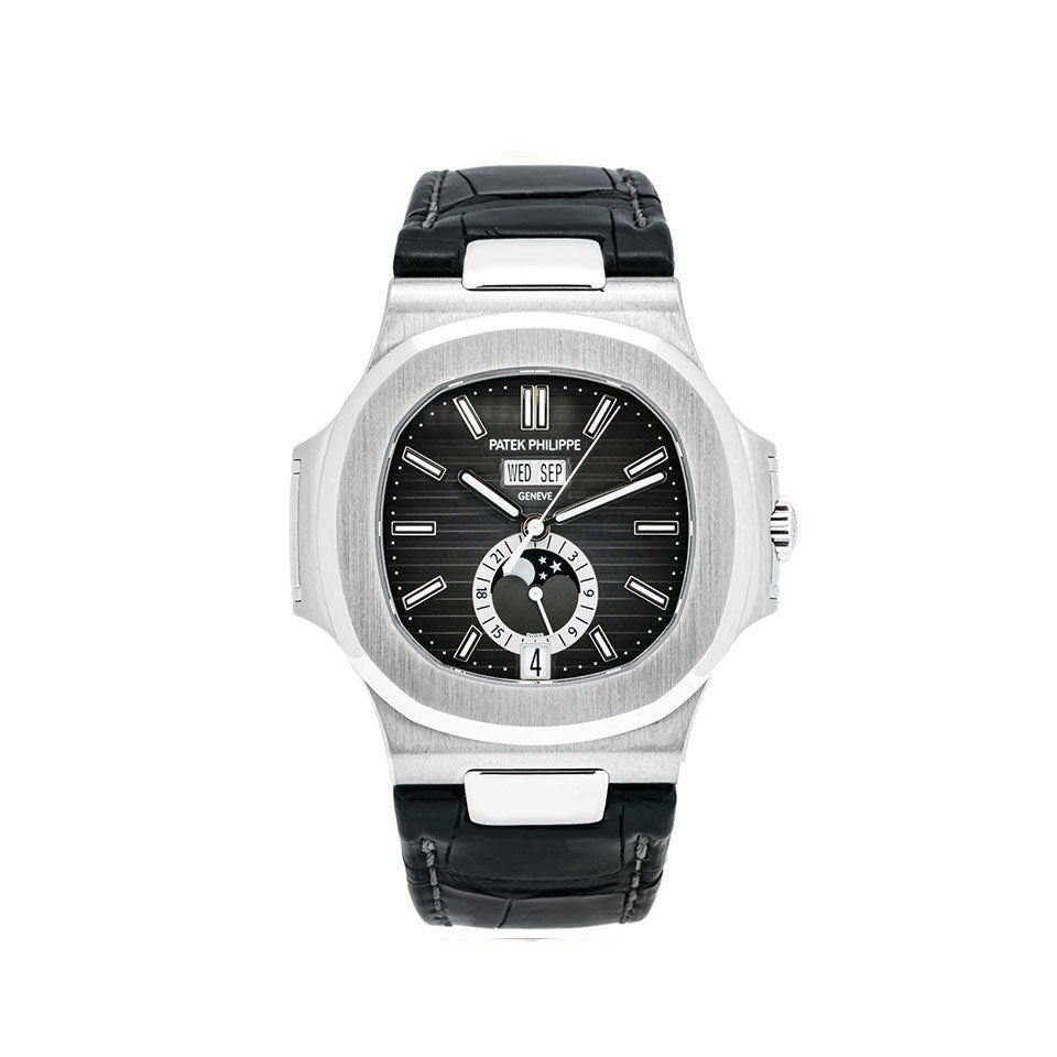 Patek Philippe Nautilus, 40.5mm, Stainless Steel, Black Dial, 5726A-001