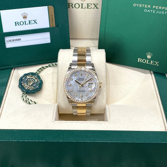 【1:1 Super Clone】  Datejust 36mm 126283 White Mother-of-Pearl Dial Jubilee Bracelet Watch
