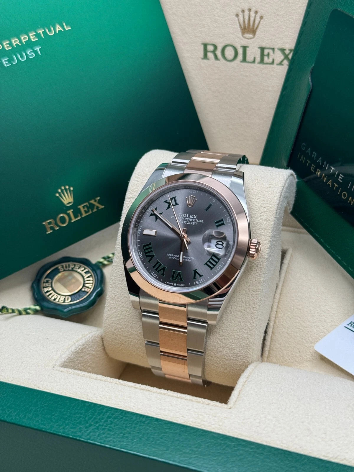 【1:1 Super Clone】 Datejust 41mm 126331 Oyster Band Steel and Everose Gold Men’s Watch