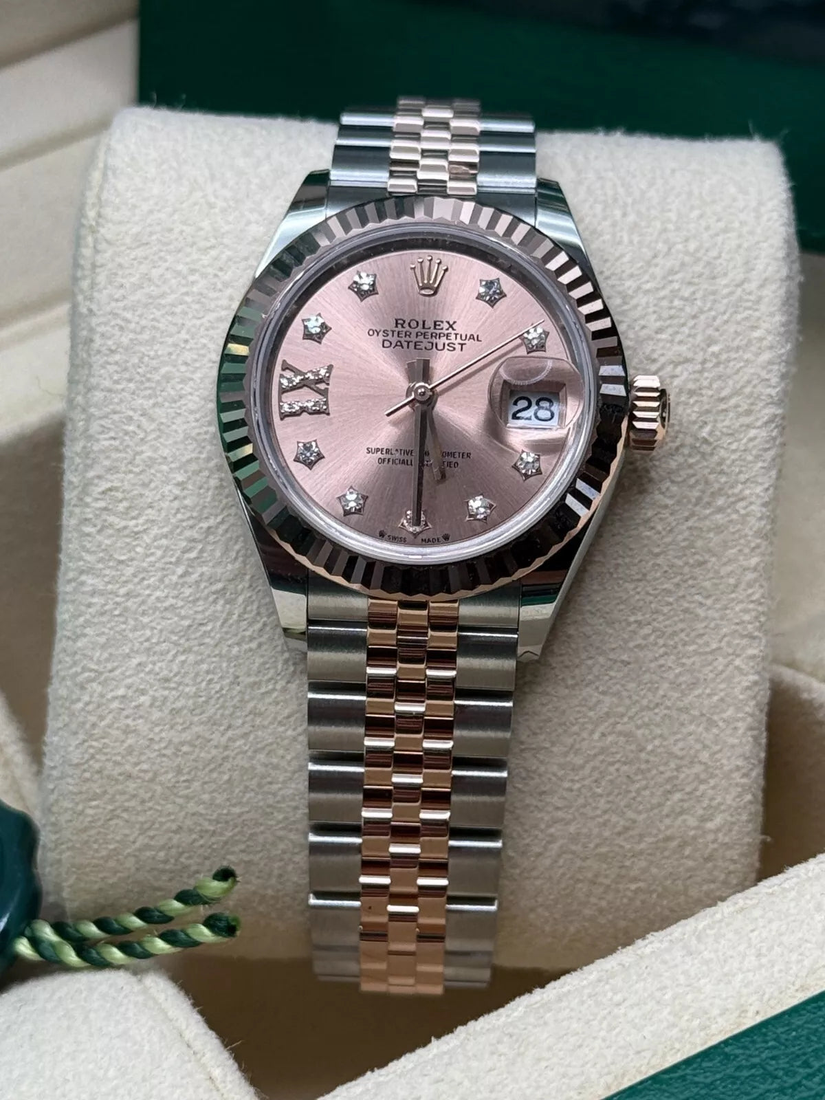 【1:1 Super Clone】 Lady-Datejust 28mm 279171 Rose-colour Diamond Set Oyster Stainless Steel and Rose Gold