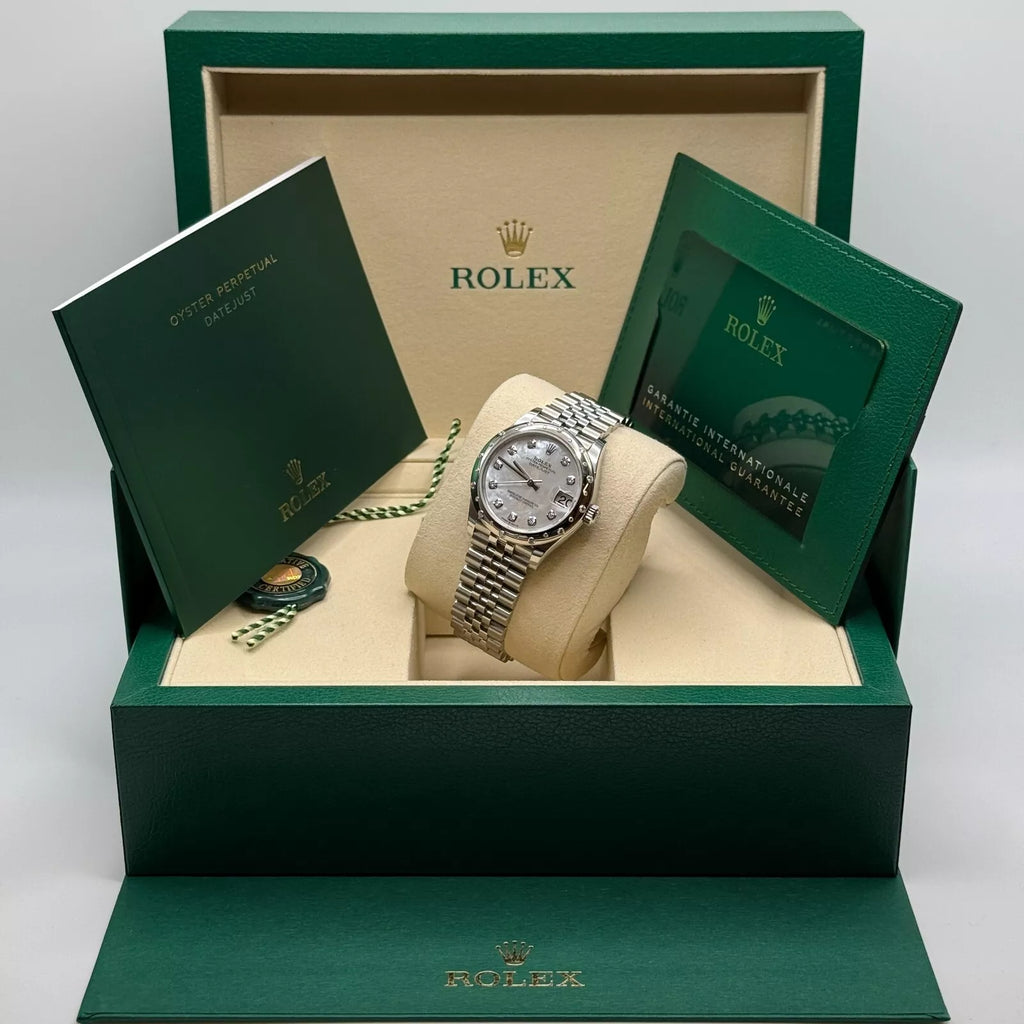 【1:1 Super Clone】 Datejust m278344-0005/0006 Mother-of-Pearl Dial 31mm Domed Diamond Oyster Watch