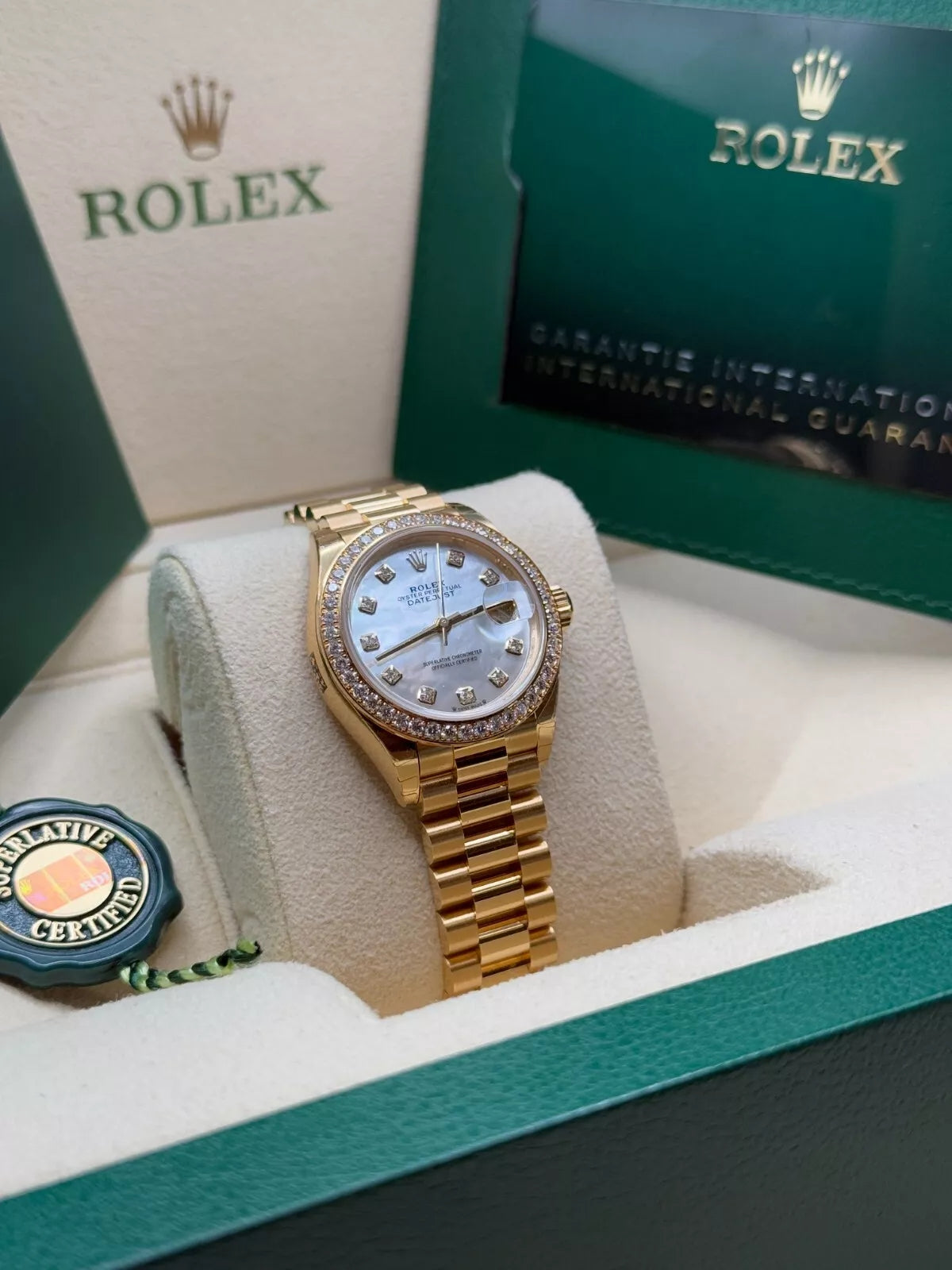 【1:1 Super Clone】  Lady-Datejust 28mm 279138RBR White Mother-of-Pearl Dial President Bracelet Watch