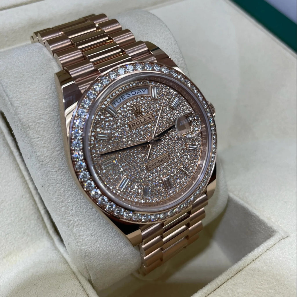 【1:1 Super Clone】  Day-Date 40mm Diamonds Paved Dial 228345rbr-0002