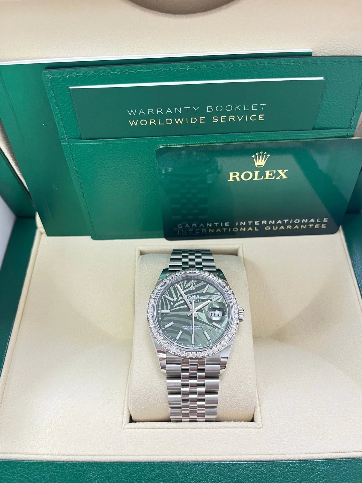 【1:1 Super Clone】  Datejust 36mm 126284 Olive Green Dial Jubilee Bracelet
