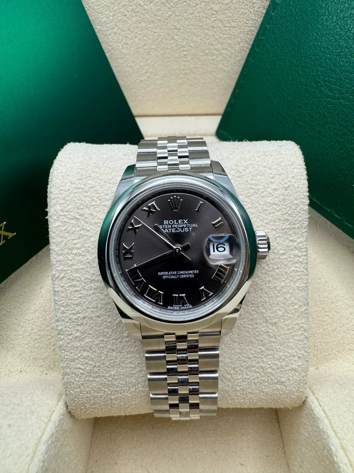 【1:1 Super Clone】 Lady-Datejust 28mm  m279160 Oyster Perpetual Dark Grey Dial Oyster Bracelet