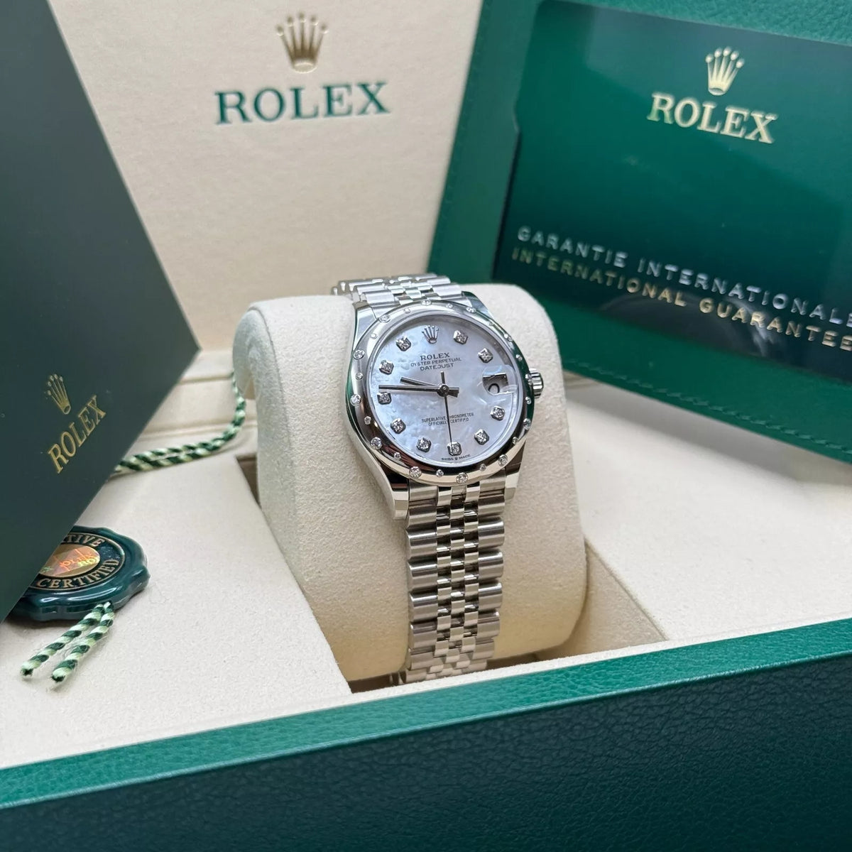 【1:1 Super Clone】 Datejust m278344-0005/0006 Mother-of-Pearl Dial 31mm Domed Diamond Oyster Watch