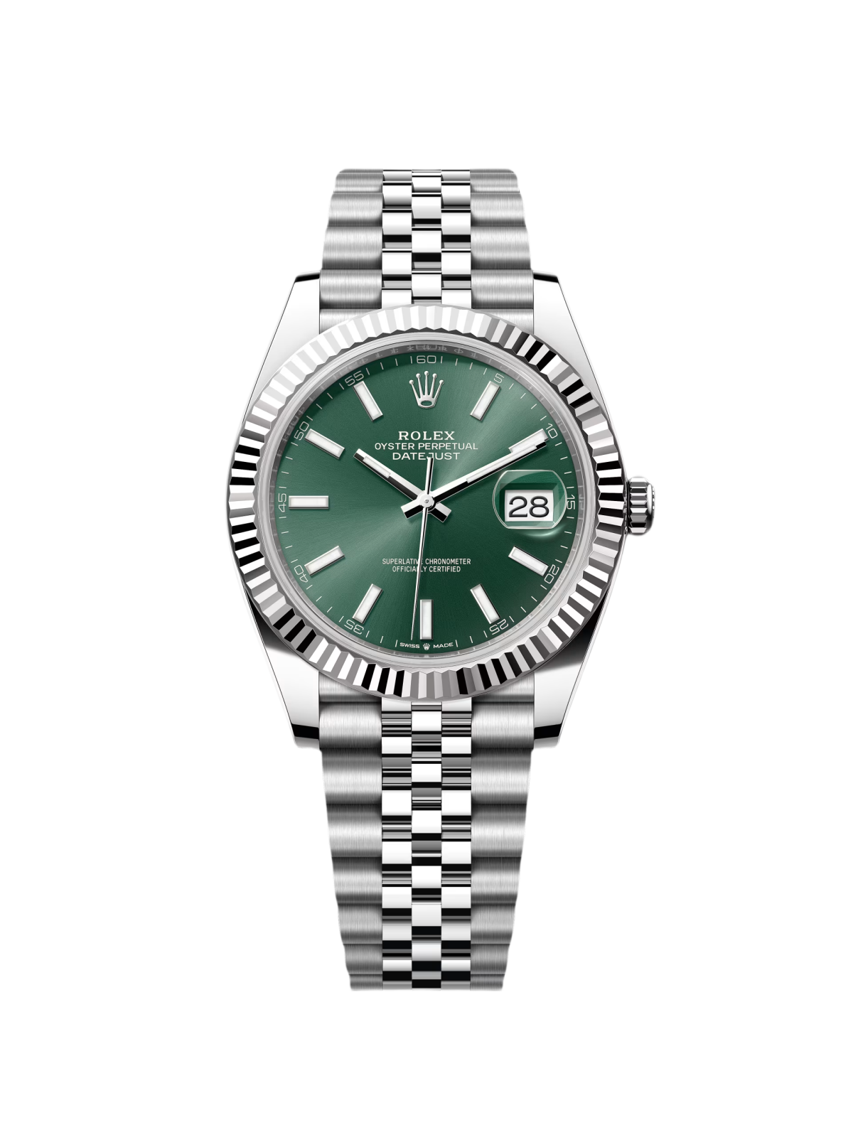 【1:1 Super Clone】  Datejust 41mm Mint Green Dial Jubilee Bracelet Watch - 126334