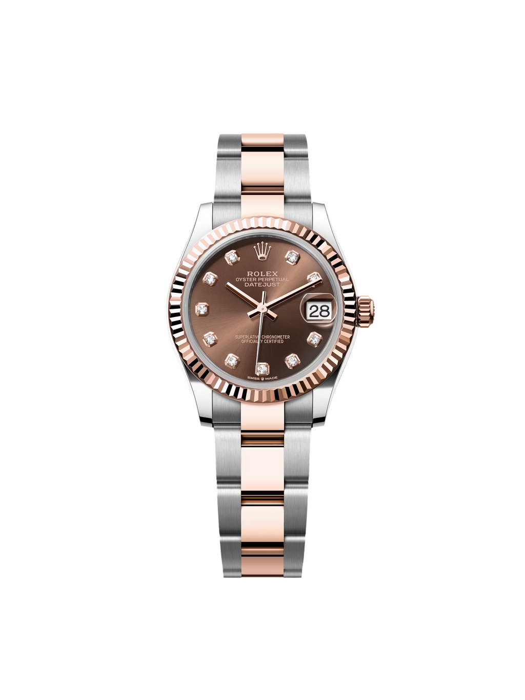 【1:1 Super Clone】 Datejust m278271-0027/0028 Chocolate 31mm Dial Oyster Bracelet Watch