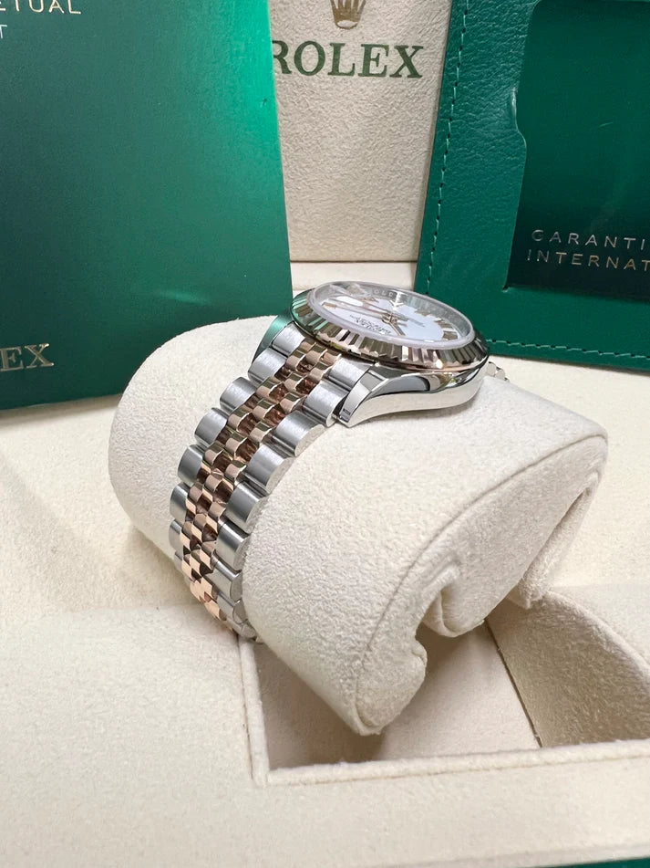【1:1 Super Clone】 Lady-Datejust 28mm 279171 White Roman Oyster Stainless Steel and Rose Gold