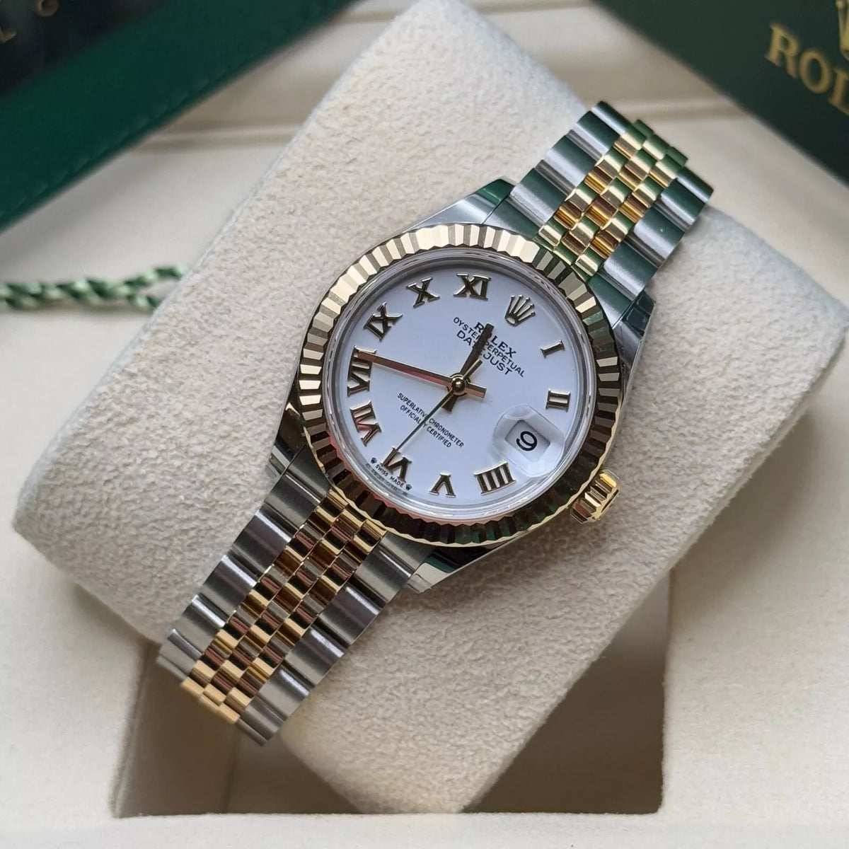 【1:1 Super Clone】 Lady-Datejust 28mm 279173 White Roman Dial Oyster Bracele