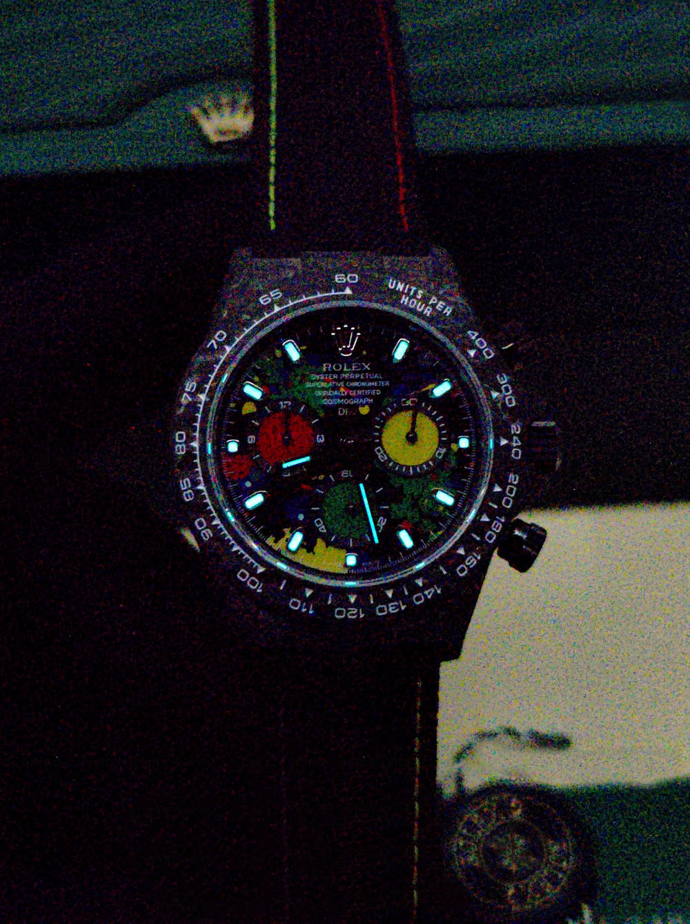 【1:1 Super Clone】Rolex Cosmograph Daytona DIW Carbon Motley Multicolour Dial Super Clone Swiss Replica Watch | Custom Made Limited Edition |
