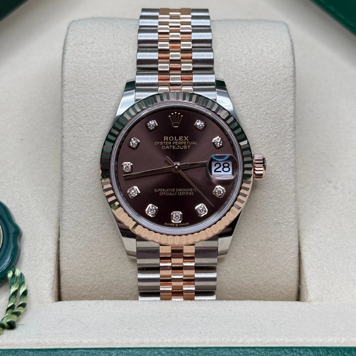 【1:1 Super Clone】 Datejust m278271-0027/0028 Chocolate 31mm Dial Oyster Bracelet Watch