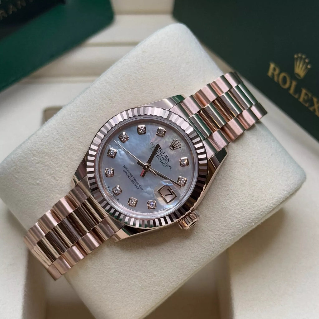 【1:1 Super Clone】 Lady-Datejust 28mm 279175 Mother-of-Pearl Dial President Everose Gold