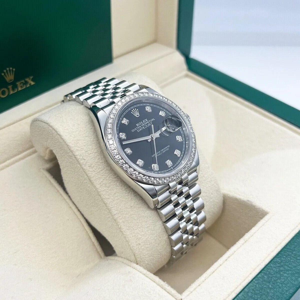 【1:1 Super Clone】  Datejust 36mm 126284 Black Dial Jubilee bracelet