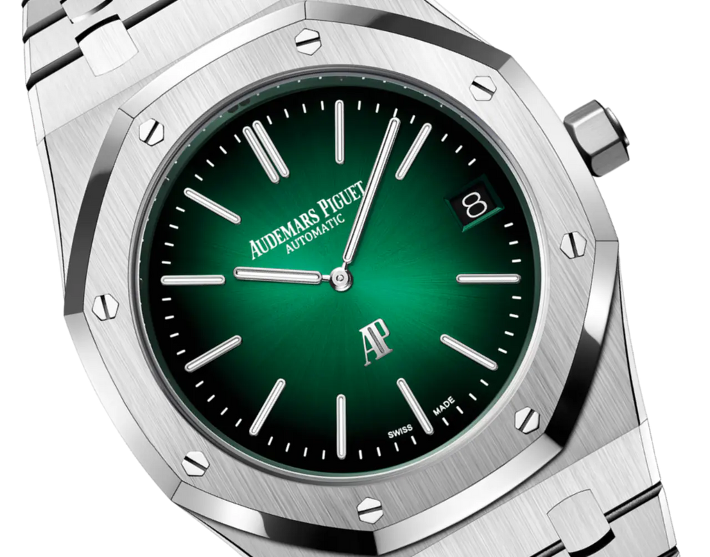【1:1 Super Clone】A&P ROYAL OAK “JUMBO” Smoked Green Dial 39mm