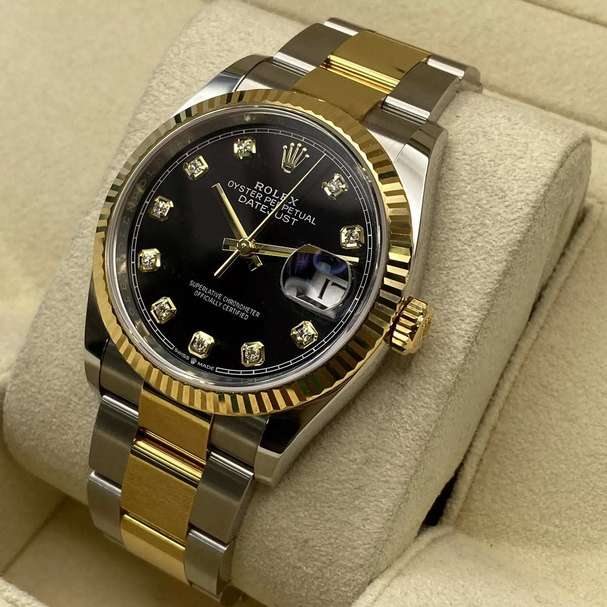 【1:1 Super Clone】  Datejust 36mm 126233 Custom Black Dial Jubilee Bracelet Watch