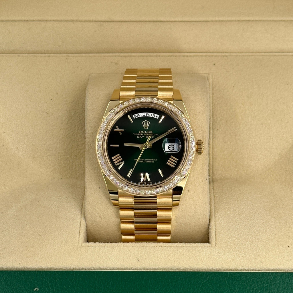 【1:1 Super Clone】 Day-Date 40mm 228398TBR-0042 Green Ombré Dial President Watch
