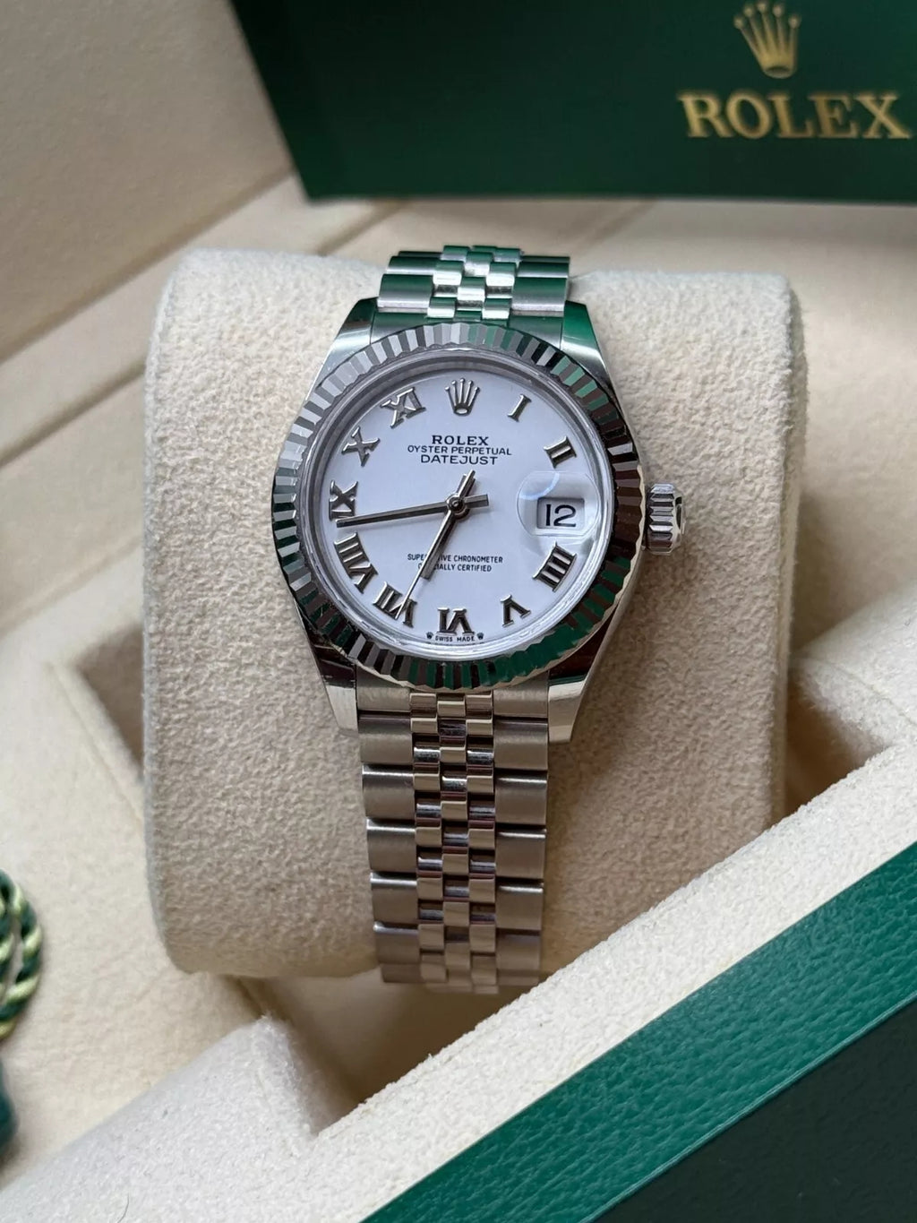 【1:1 Super Clone】 Lady-Datejust 28mm 279174 White Roman Dial Oyster Bracelet