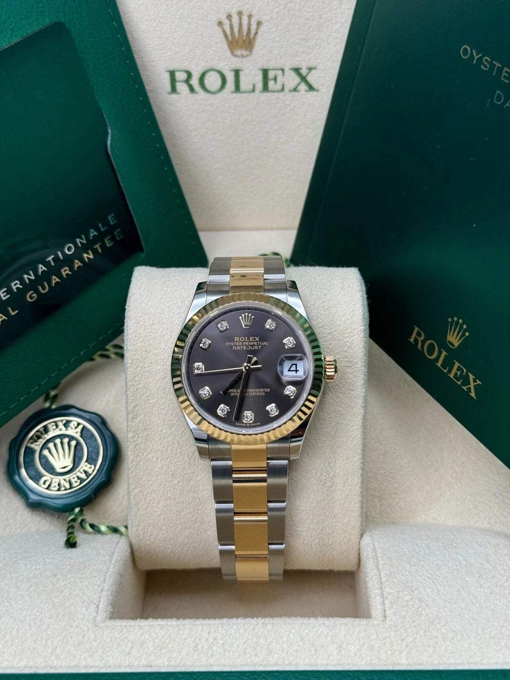 【1:1 Super Clone】 Datejust m278273-0021/0022 31mm Dark Grey Dial Stainless Steel and Yellow Gold Oyster Watch