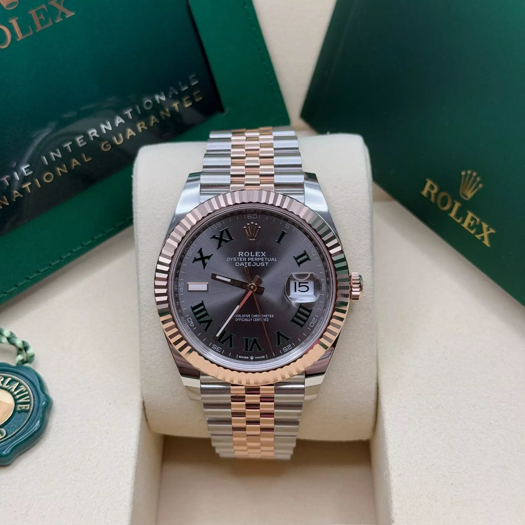 【1:1 Super Clone】 Datejust 41mm 126331 Oyster Band Steel and Everose Gold Men’s Watch