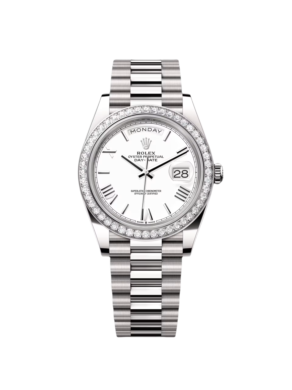 【1:1 Super Clone】  Day-Date 40mm 228349RBR-0039 White Dial President Bracelet