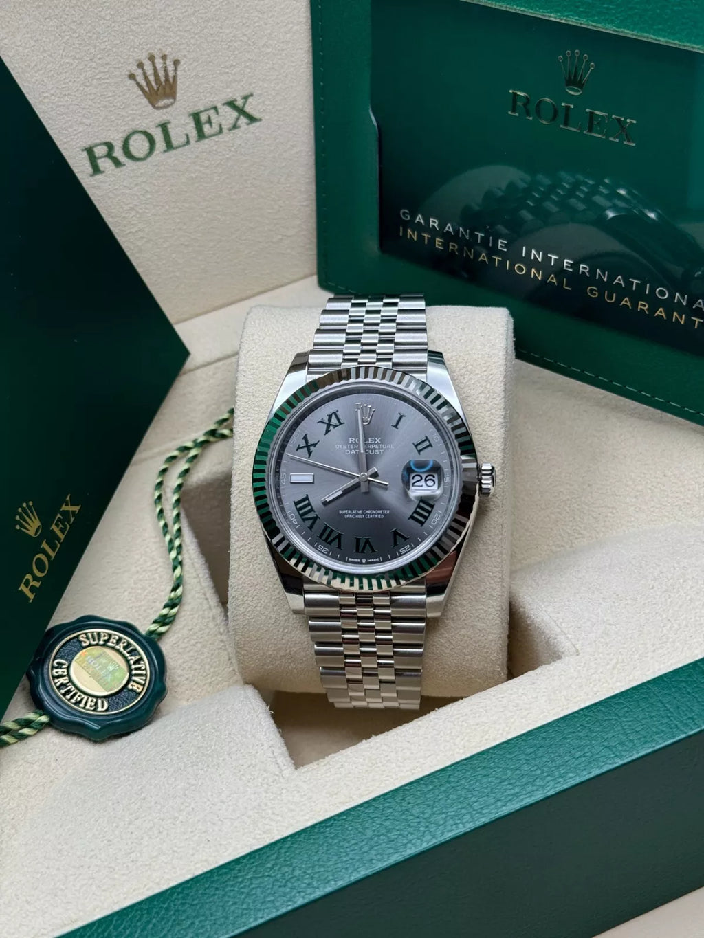🔥Hot Sale🔥【1:1 Super Clone】  Datejust 41mm 126334 Slate Roman Jubilee Stainless Steel Mens Watch
