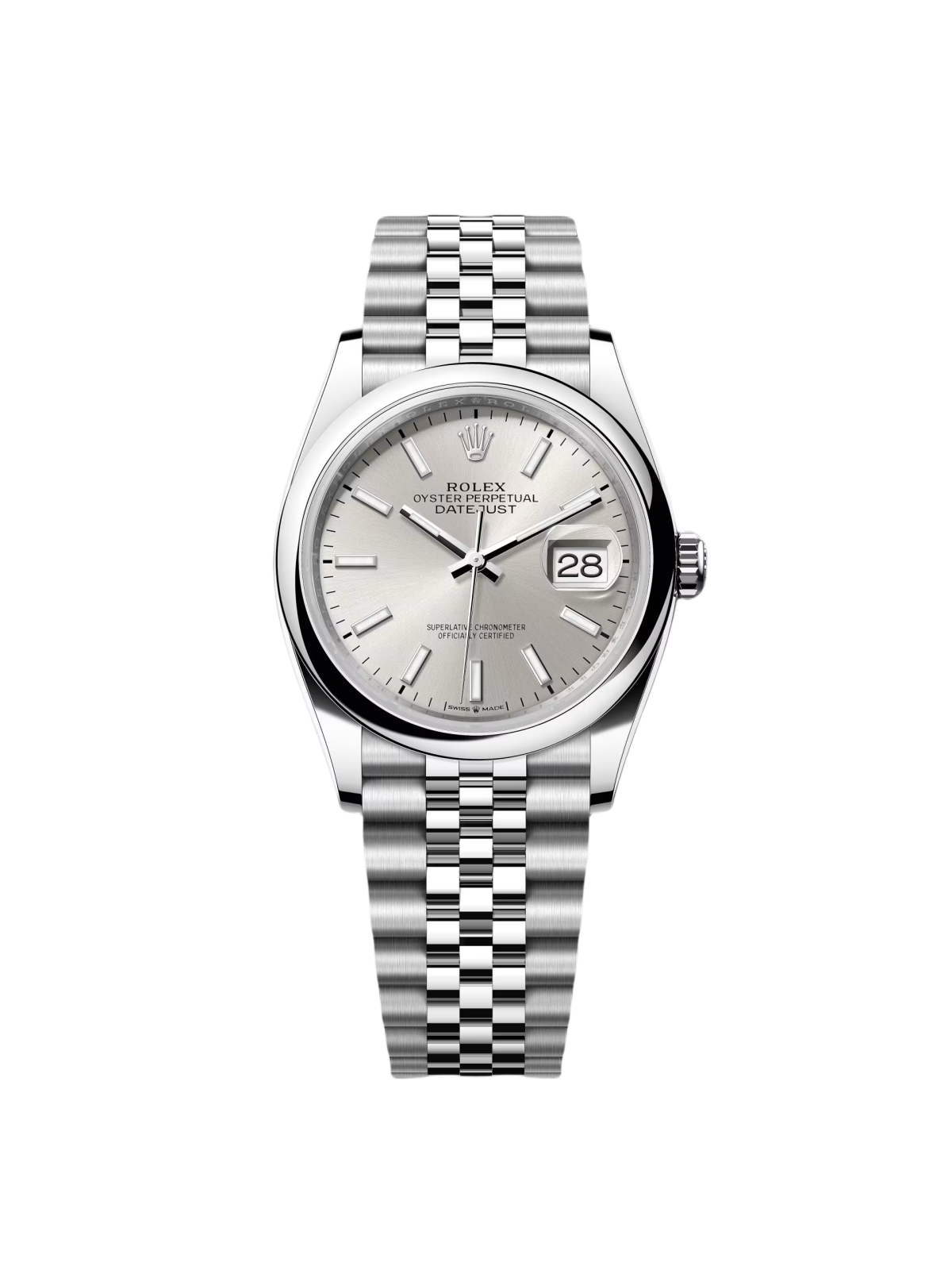 【1:1 Super Clone】  Datejust 36mm 126200 Oyster Perpetual Silver Dial Jubilee Stainless Steel