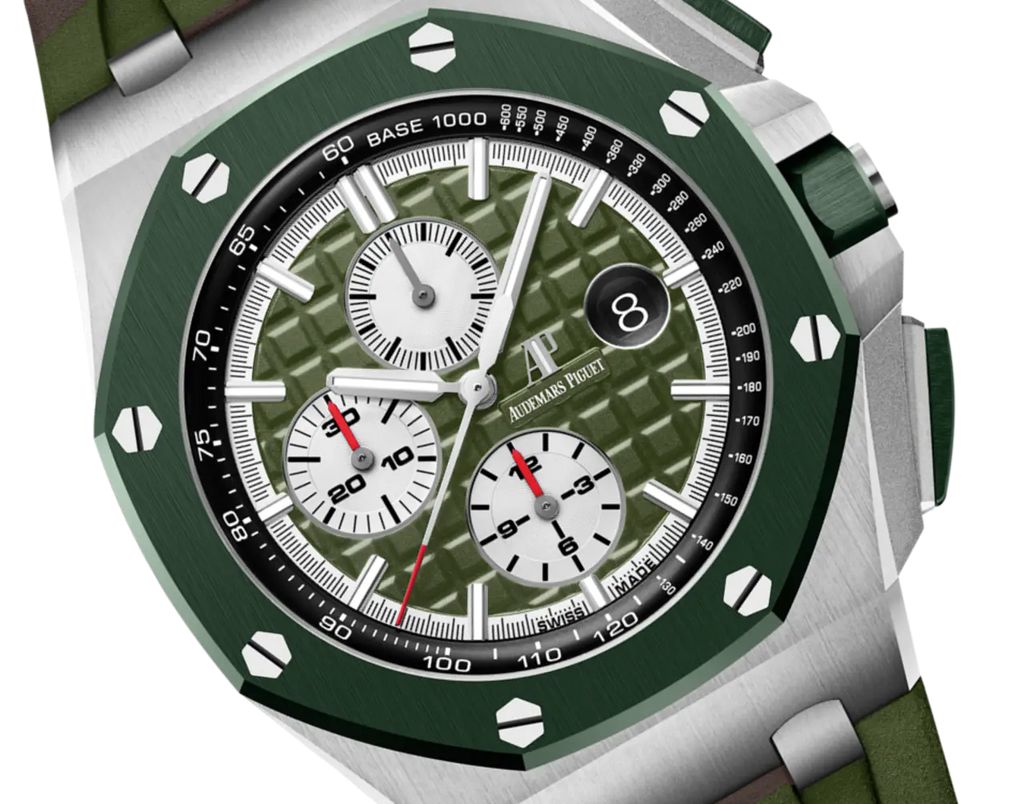 【1:1 Super Clone】A&P OFFSHORE Khaki Green Camouflage Dial CHRONOGRAPH 44mm