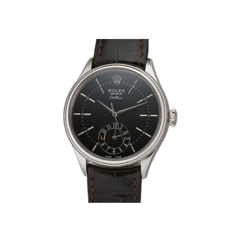 【1:1 Super Clone】RCellini Dual Time Solid 18k White Gold Men's Watch 50529-0010