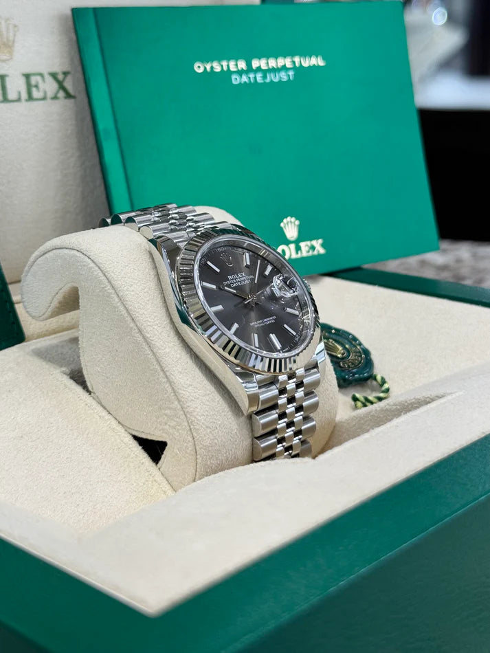【1:1 Super Clone】  Datejust 41mm 126334 Dark Rhodium Index Jubilee Stainless Steel